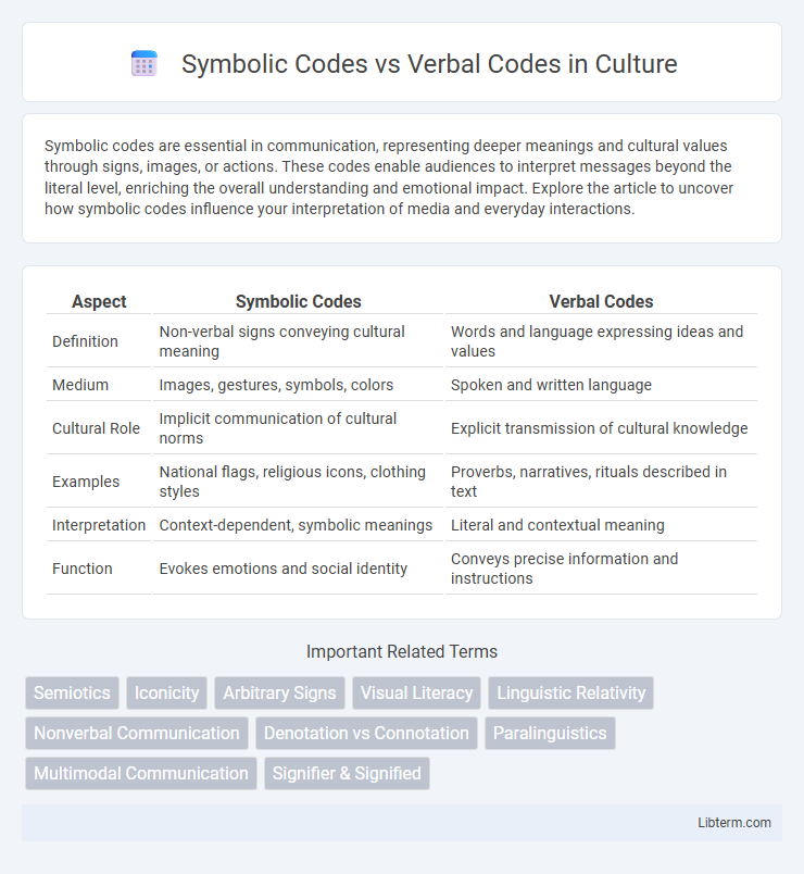 Verbal Codes vs Symbolic Codes in Culture - What is The Difference?