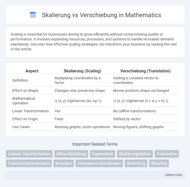 Verschiebung vs Skalierung in Mathematics - What is The Difference?