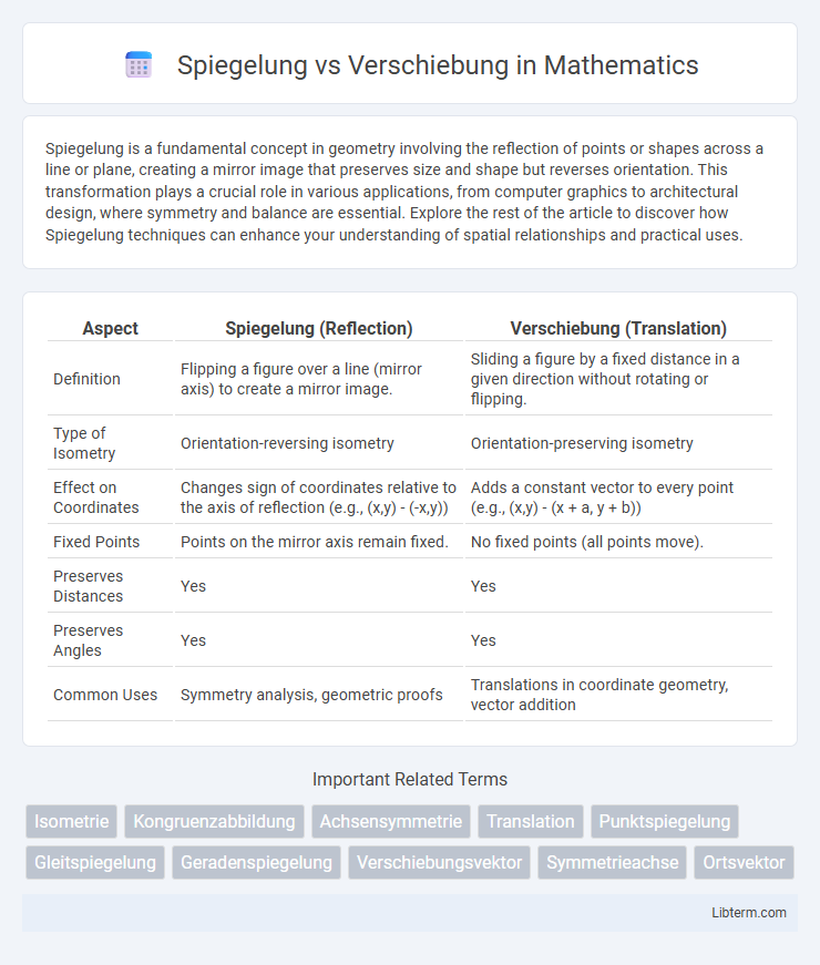 Verschiebung vs Spiegelung in Mathematics - What is The Difference?