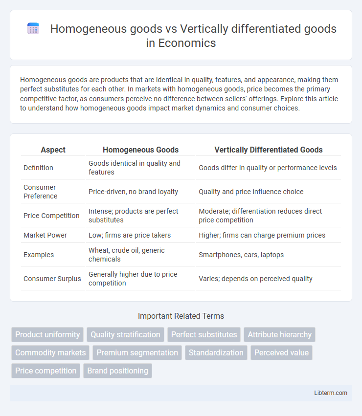 Vertically differentiated goods vs Homogeneous goods in Economics - What is The Difference?