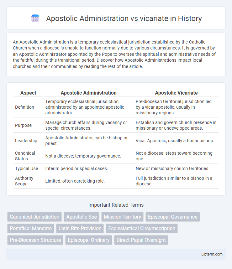 vicariate vs Apostolic Administration in History - What is The Difference?