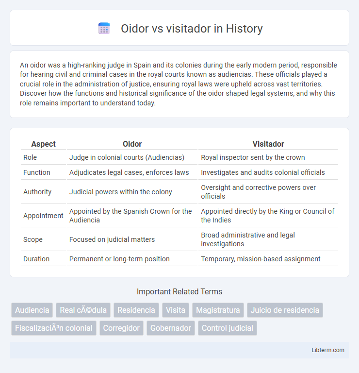 visitador vs Oidor in History - What is The Difference?