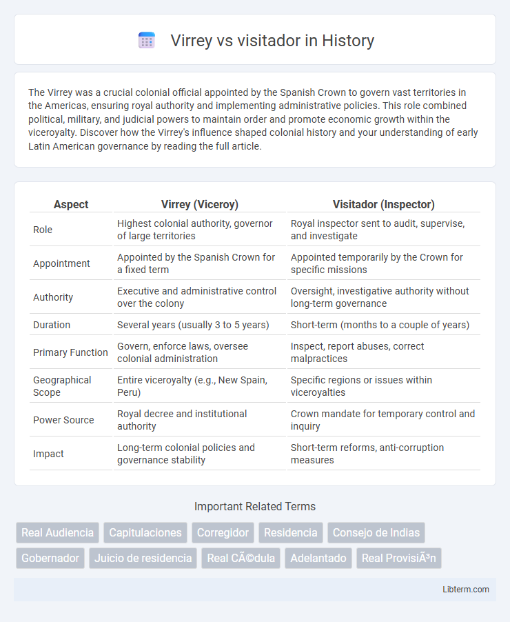 visitador vs Virrey in History - What is The Difference?