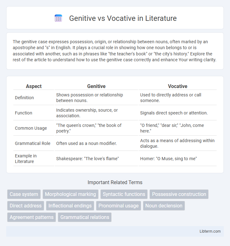 Vocative vs Genitive in Literature - What is The Difference?