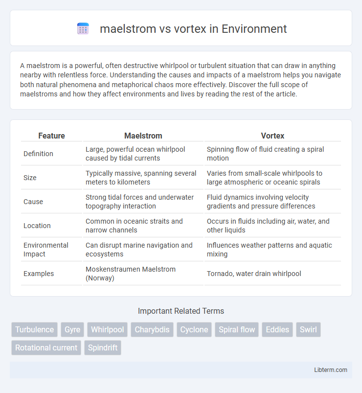 vortex vs maelstrom in Environment - What is The Difference?