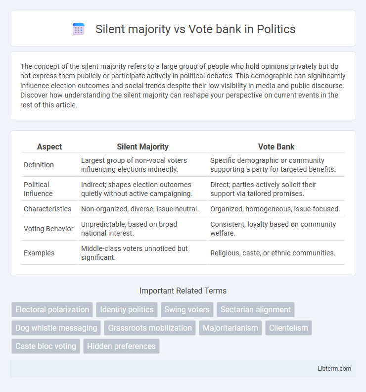 Vote bank vs Silent majority in Politics - What is The Difference?