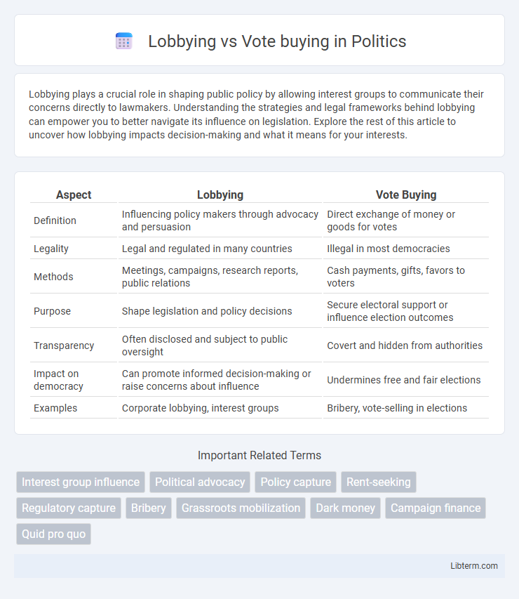 Vote buying vs Lobbying in Politics - What is The Difference?