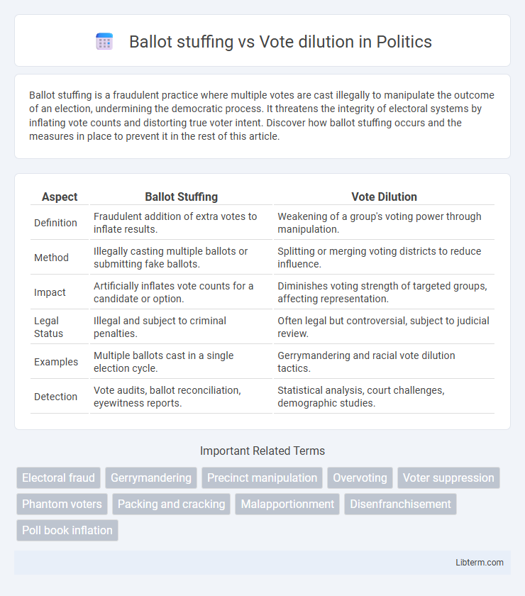 Vote dilution vs Ballot stuffing in Politics - What is The Difference?