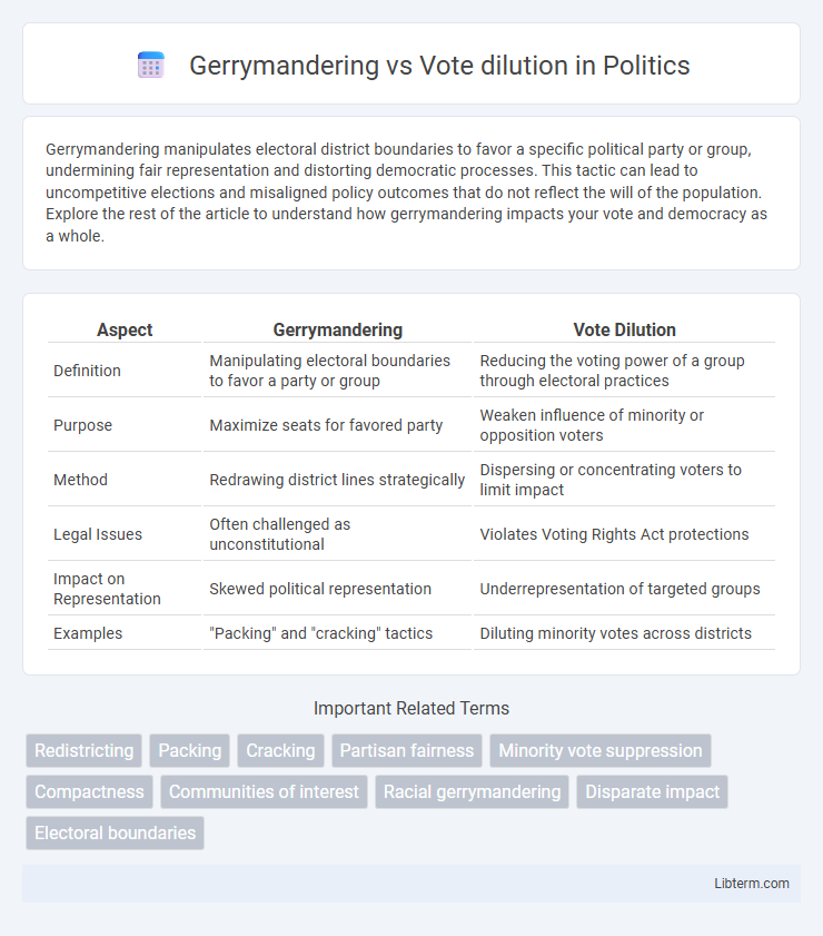 Vote dilution vs Gerrymandering in Politics - What is The Difference?