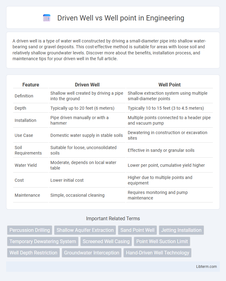Well point vs Driven Well in Engineering - What is The Difference?