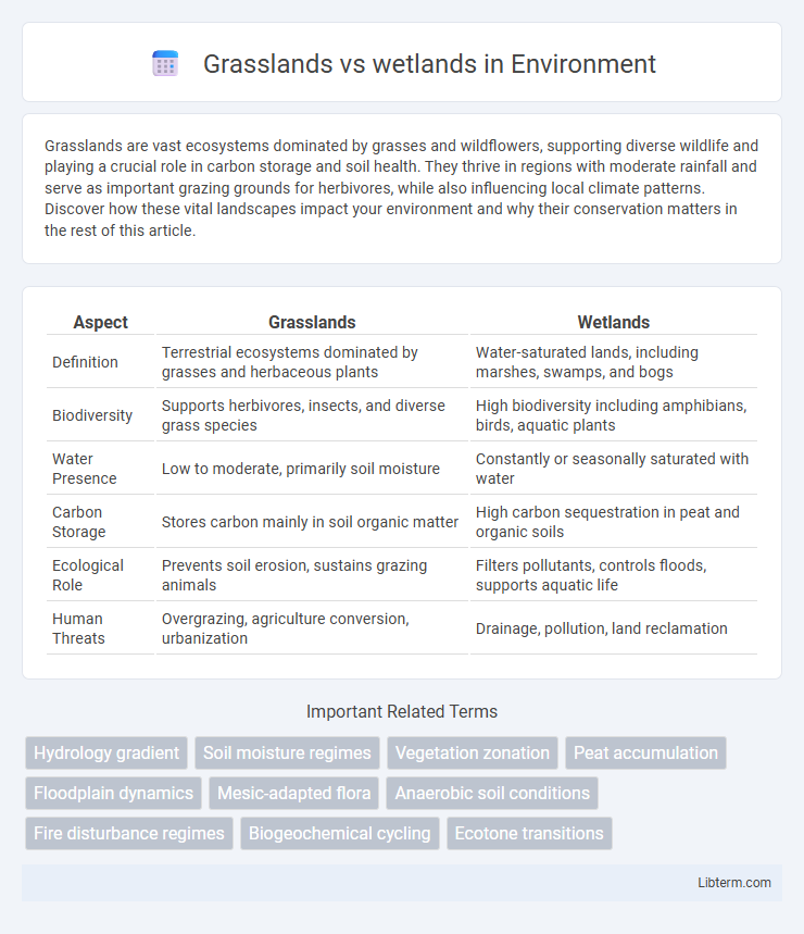 wetlands vs Grasslands in Environment - What is The Difference?