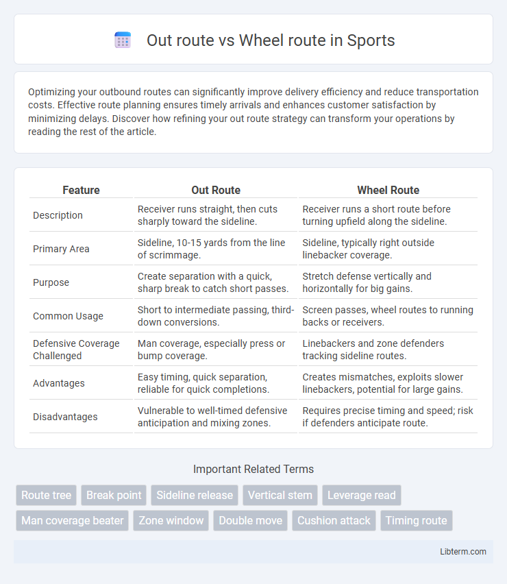 Wheel route vs Out route in Sports - What is The Difference?