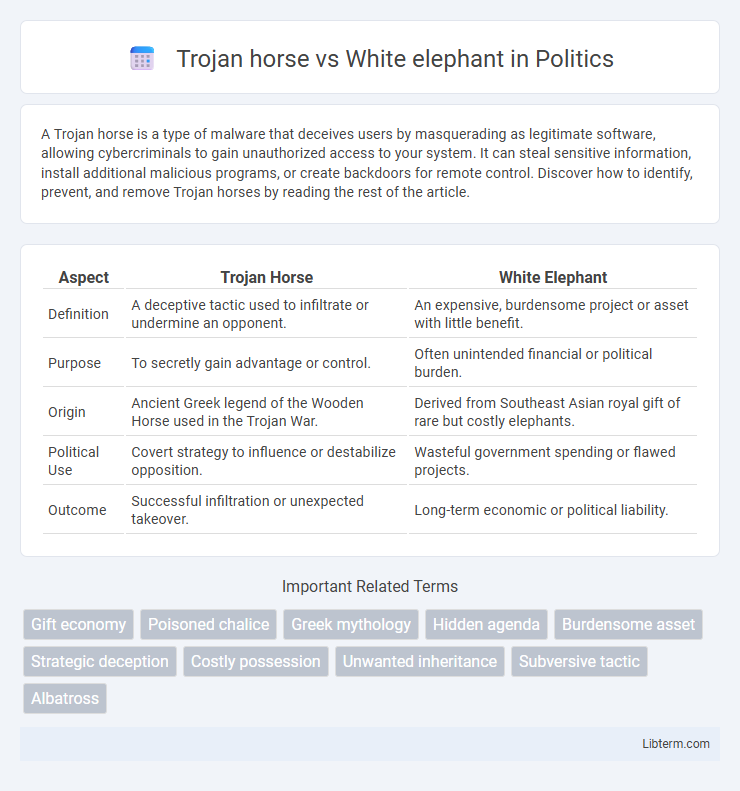 White elephant vs Trojan horse in Politics - What is The Difference?
