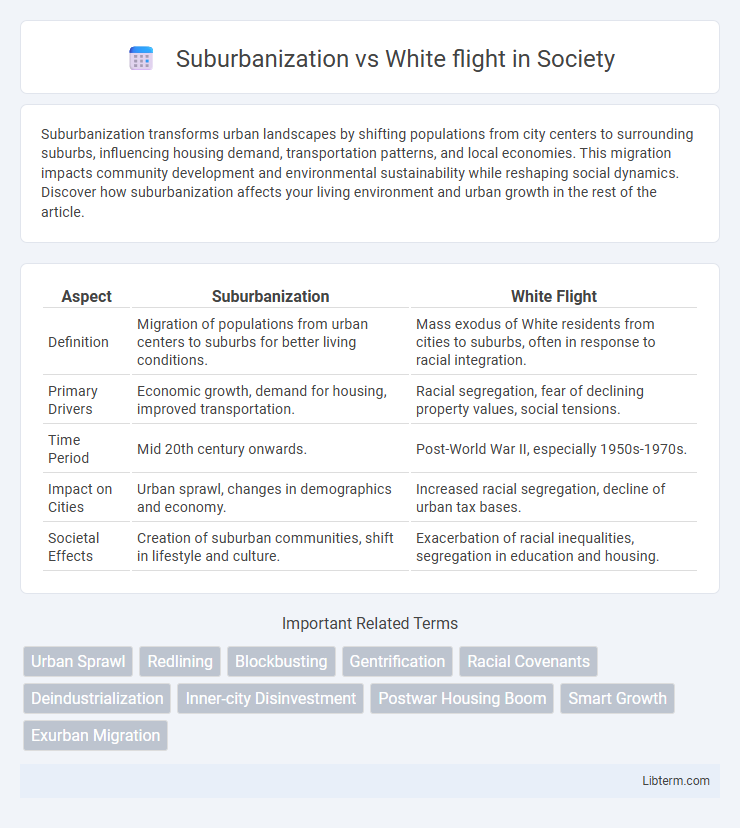 White flight vs Suburbanization in Society - What is The Difference?