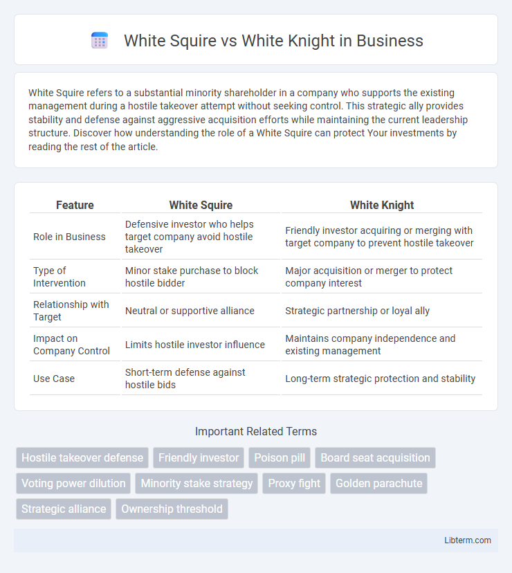 White Knight vs White Squire in Business - What is The Difference?