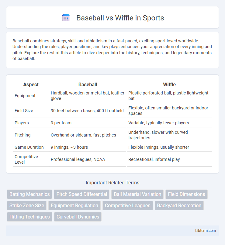 Wiffle vs Baseball in Sports - What is The Difference?