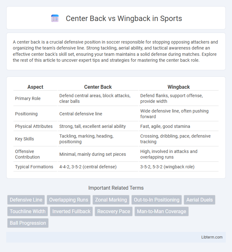 Wingback vs Center Back in Sports - What is The Difference?