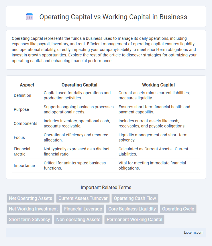 Working Capital vs Operating Capital in Business - What is The Difference?
