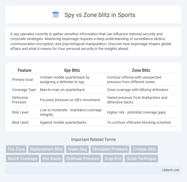 Zone blitz vs Spy in Sports - What is The Difference?