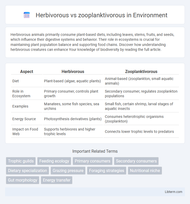 zooplanktivorous vs Herbivorous in Environment - What is The Difference?