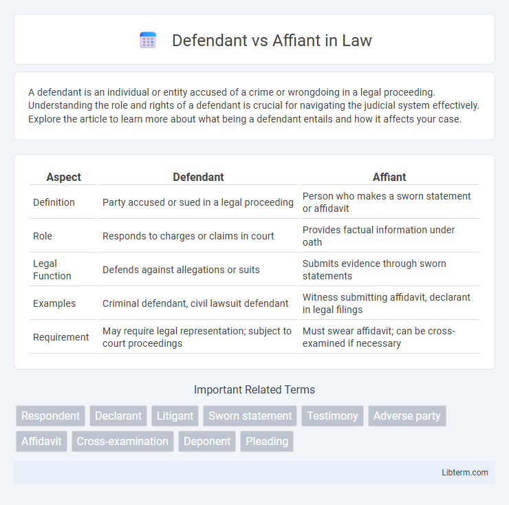 Affiant vs Defendant in Law - What is The Difference?