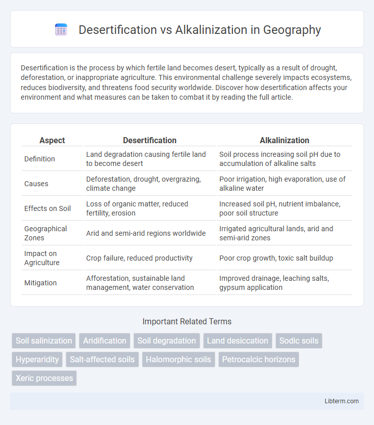 Alkalinization vs Desertification in Geography - What is The Difference?