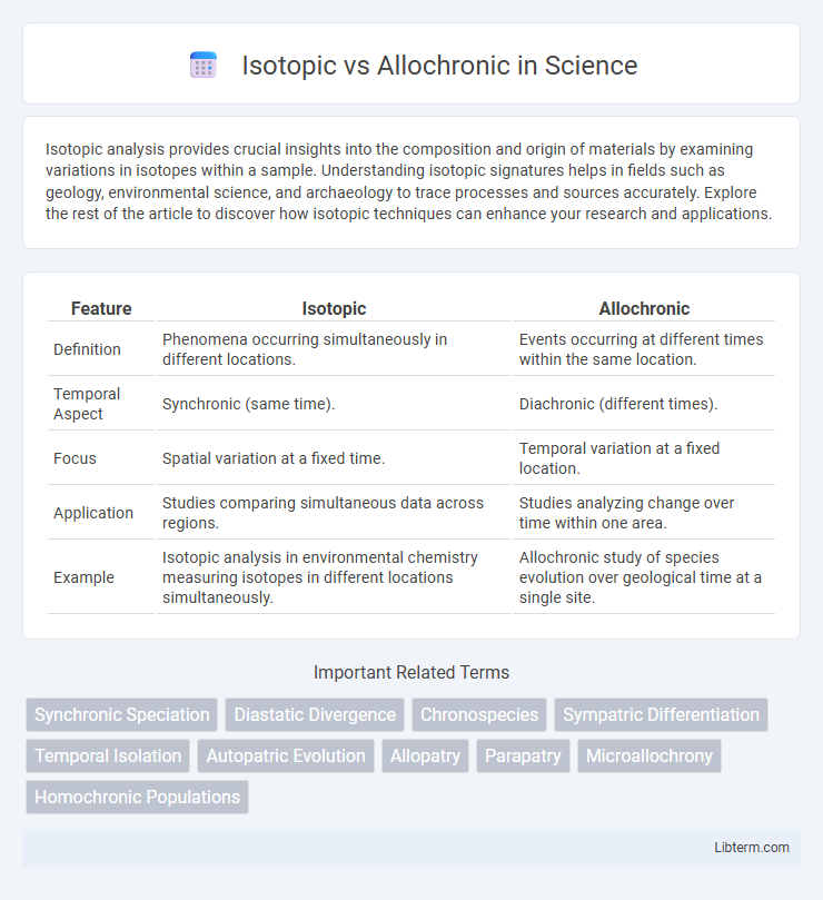 Allochronic vs Isotopic in Science - What is The Difference?