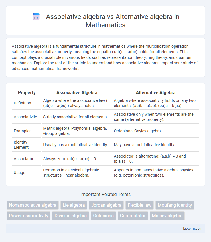 Alternative algebra vs Associative algebra in Mathematics - What is The Difference?