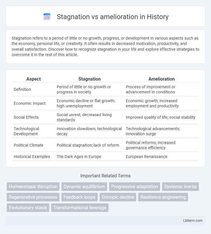 amelioration vs Stagnation in History - What is The Difference?