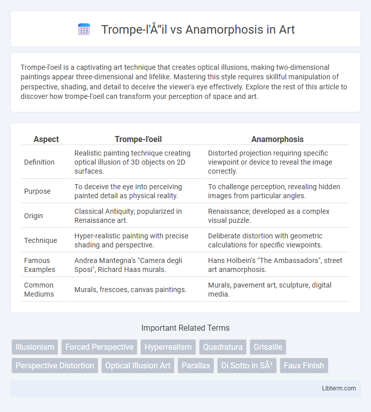 Anamorphosis vs Trompe-l'œil in Art - What is The Difference?