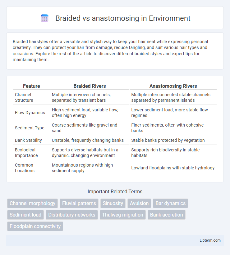 anastomosing vs Braided in Environment - What is The Difference?