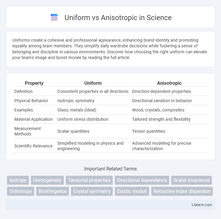 Anisotropic vs Uniform in Science - What is The Difference?