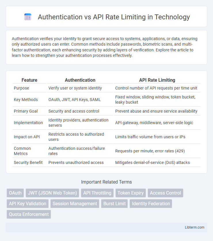 API Rate Limiting vs Authentication in Technology - What is The Difference?