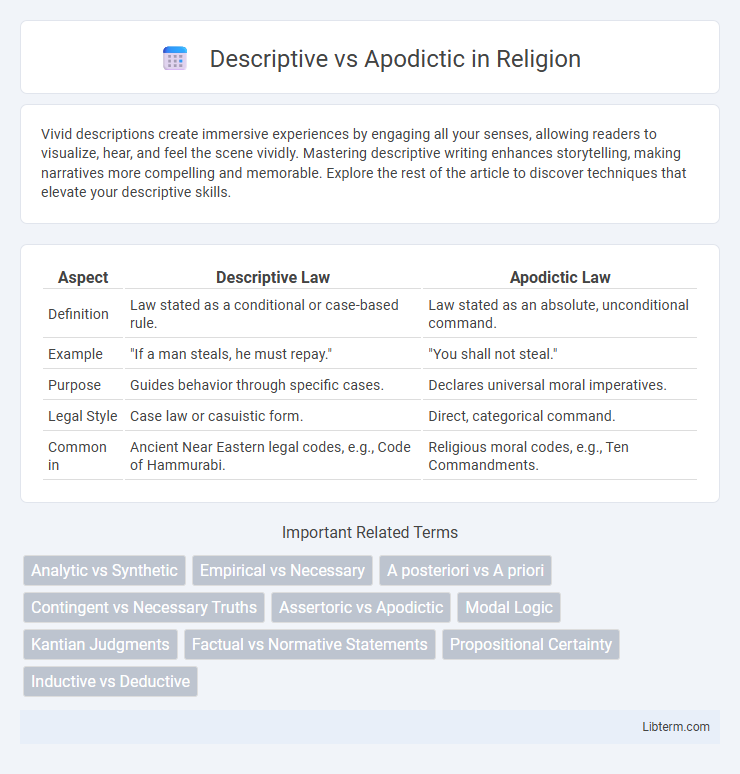 Apodictic vs Descriptive in Religion - What is The Difference?