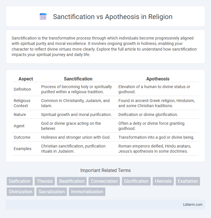 Apotheosis vs Sanctification in Religion - What is The Difference?