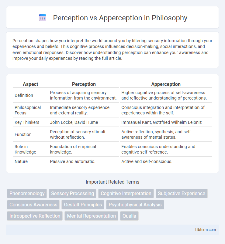 Apperception vs Perception in Philosophy - What is The Difference?