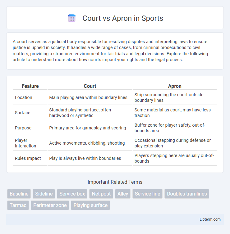 Apron vs Court in Sports - What is The Difference?