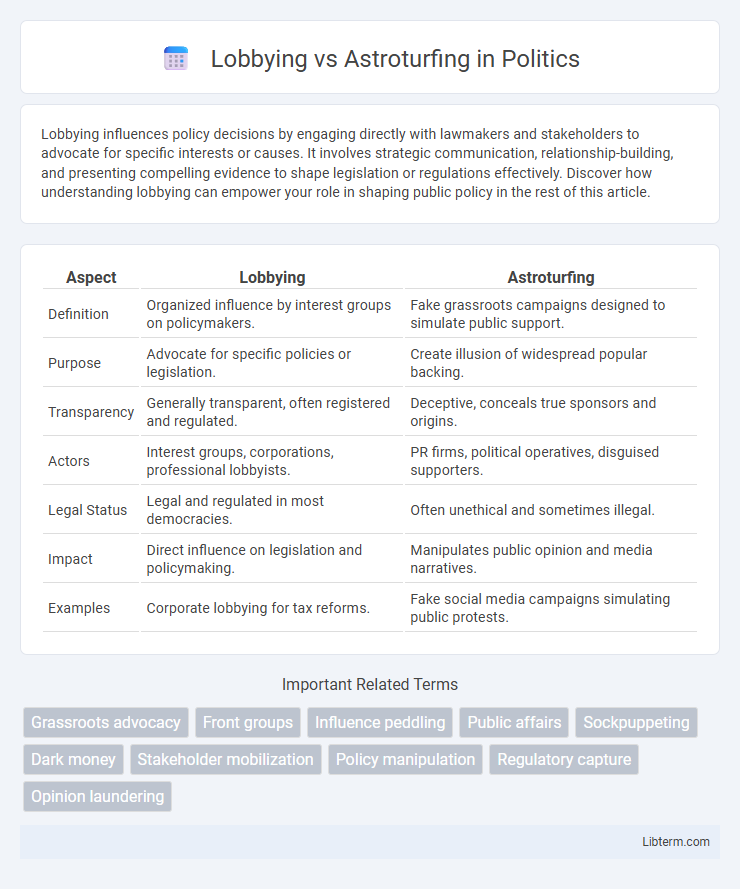 Astroturfing vs Lobbying in Politics - What is The Difference?
