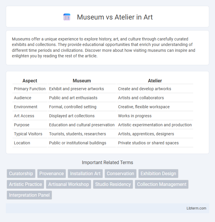 Atelier vs Museum in Art - What is The Difference?