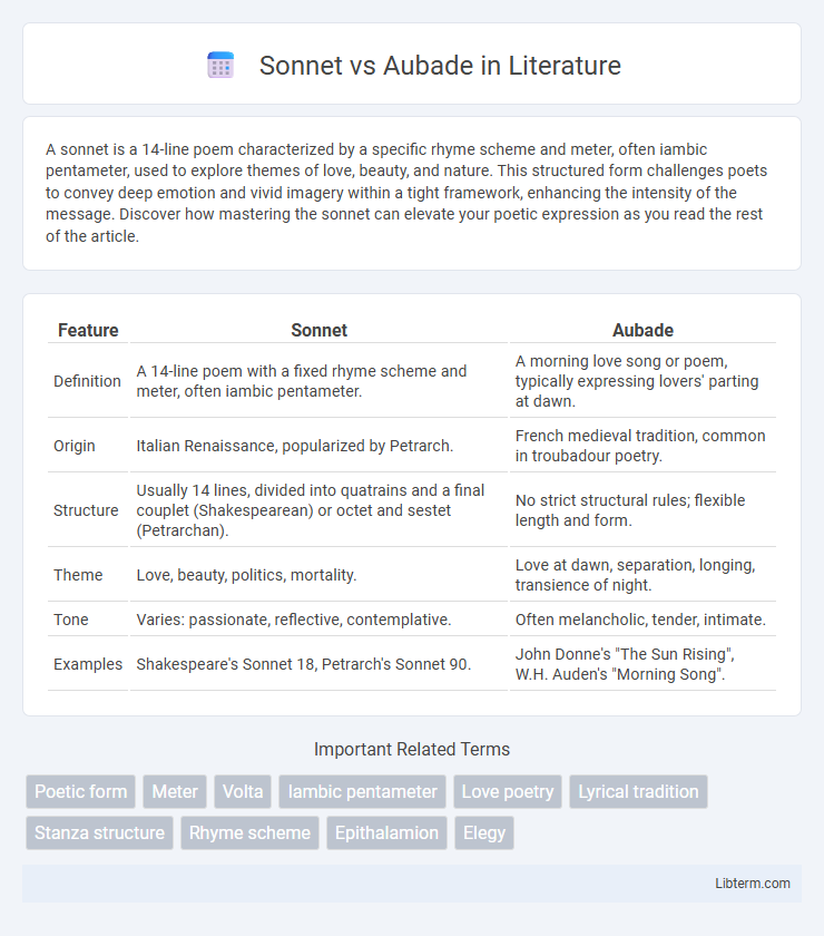 Aubade vs Sonnet in Literature - What is The Difference?