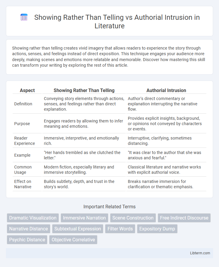 Authorial Intrusion vs Showing Rather Than Telling in Literature - What is The Difference?