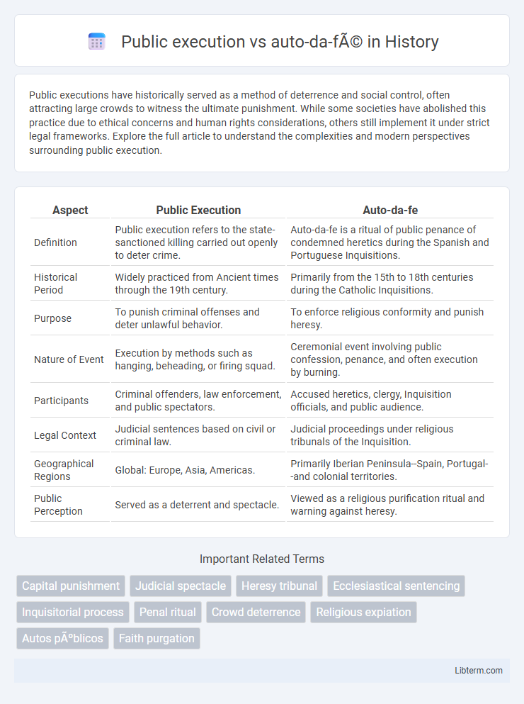 auto-da-fé vs Public execution in History - What is The Difference?