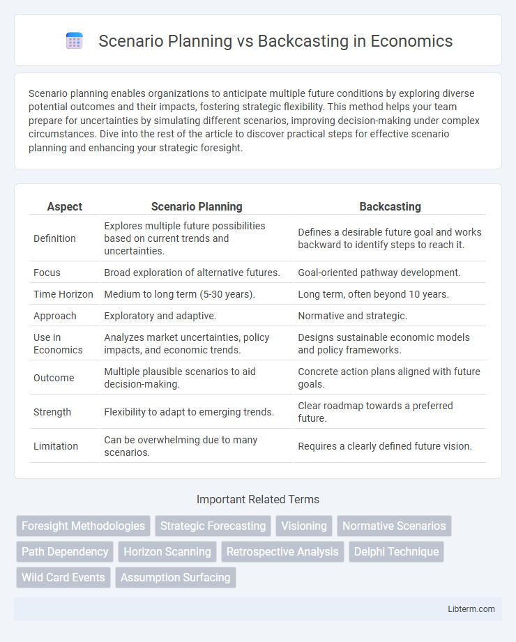 Backcasting vs Scenario Planning in Economics - What is The Difference?