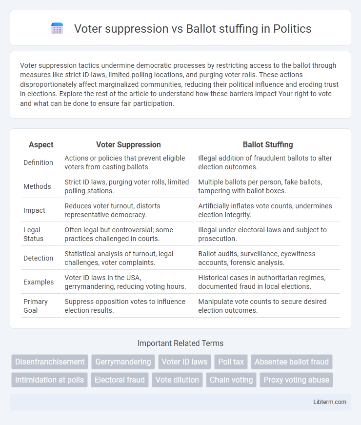 Ballot stuffing vs Voter suppression in Politics - What is The Difference?