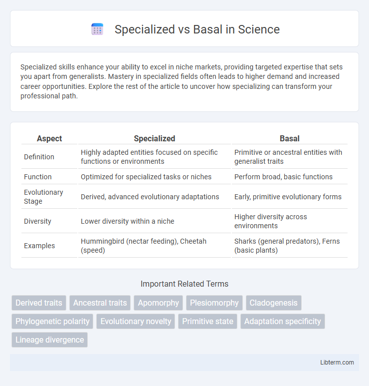 Basal vs Specialized in Science - What is The Difference?
