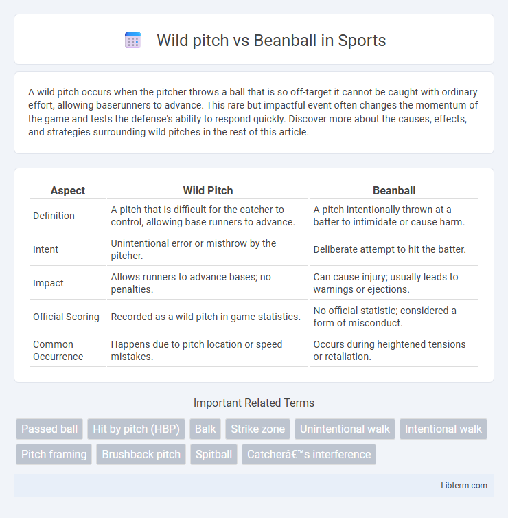 Beanball vs Wild pitch in Sports - What is The Difference?