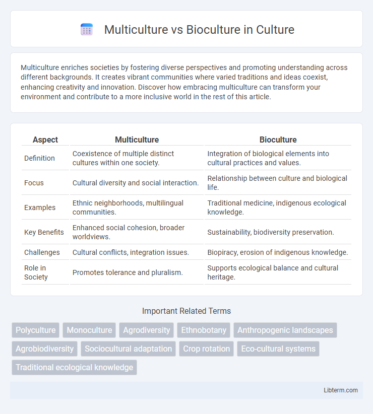 Bioculture vs Multiculture in Culture - What is The Difference?