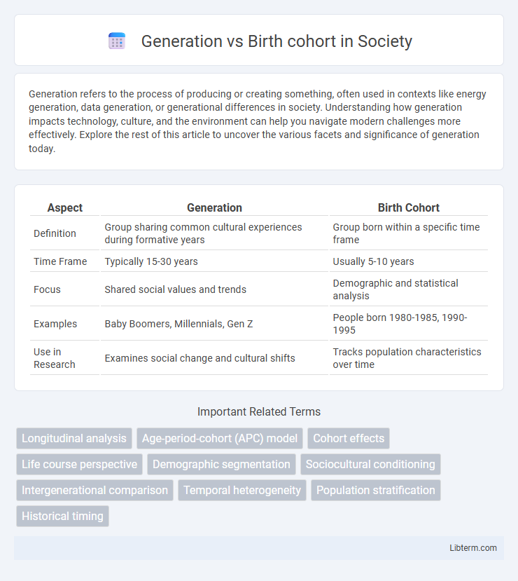 Birth cohort vs Generation in Society - What is The Difference?