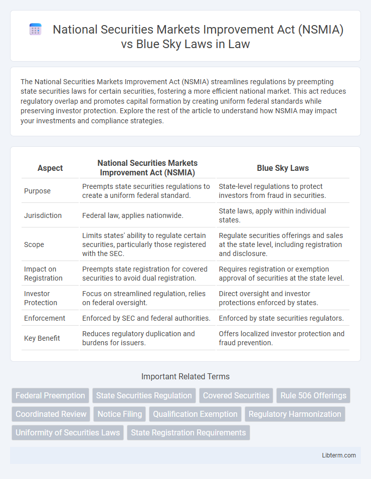 Blue Sky Laws vs National Securities Markets Improvement Act (NSMIA) in Law - What is The Difference?