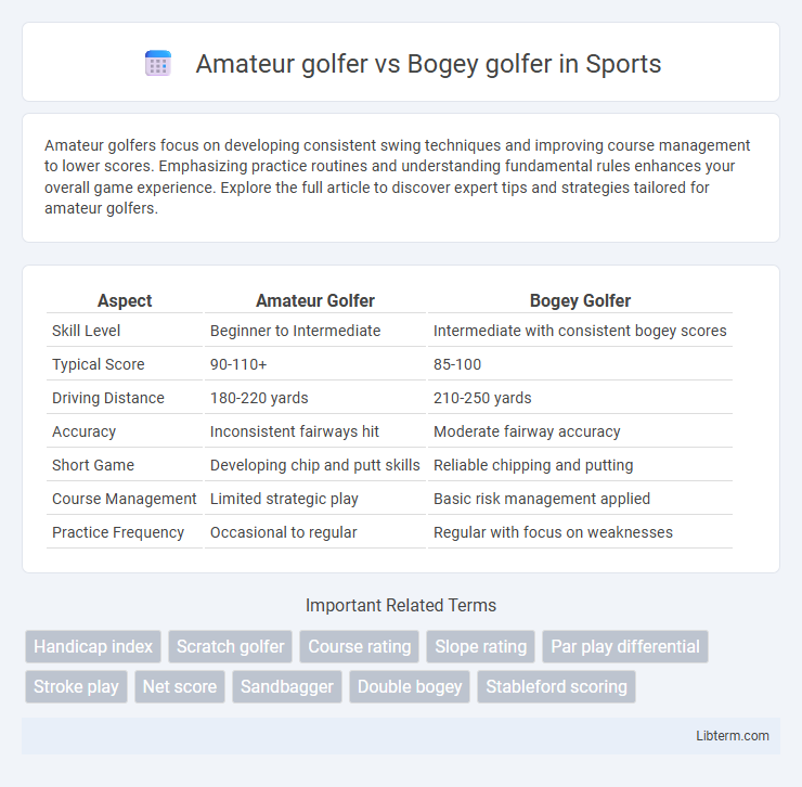 Bogey golfer vs Amateur golfer in Sports - What is The Difference?
